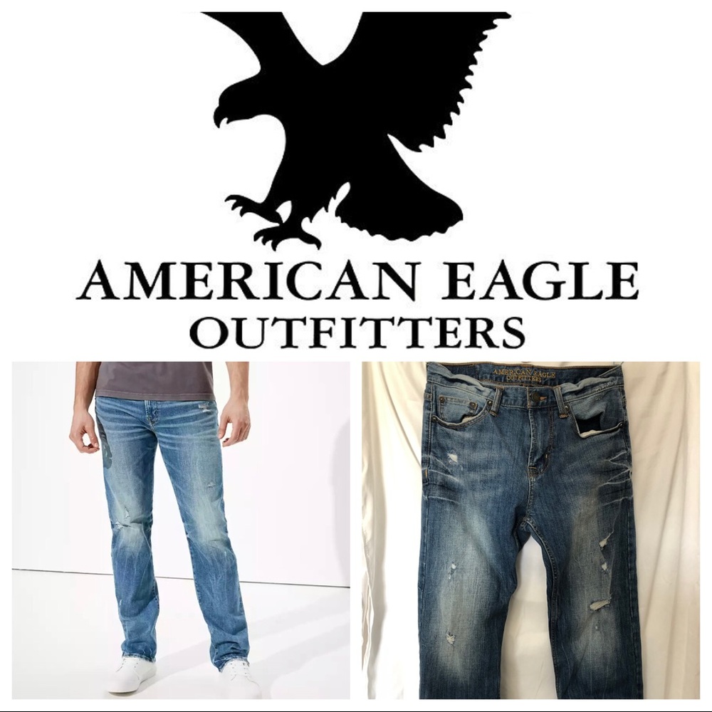 American Eagle Distressed Bootcut Jeans